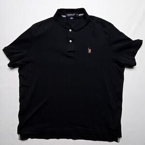 U.S. Polo Assn. Black Polo Shirt Embroidered Logo Classic Mens XL
